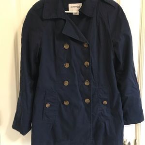 Women’s navy blue pea coat size Medium